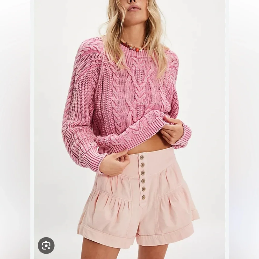 We The Free People Fleur Denim Tiered High Waist Shorts S - Picture 2 of 6